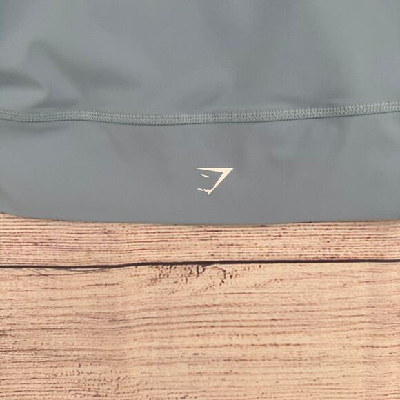 Gymshark Crop Long Sleeve Top Womens XS Blue Athleisure Workout Yoga - Picture 6 of 8